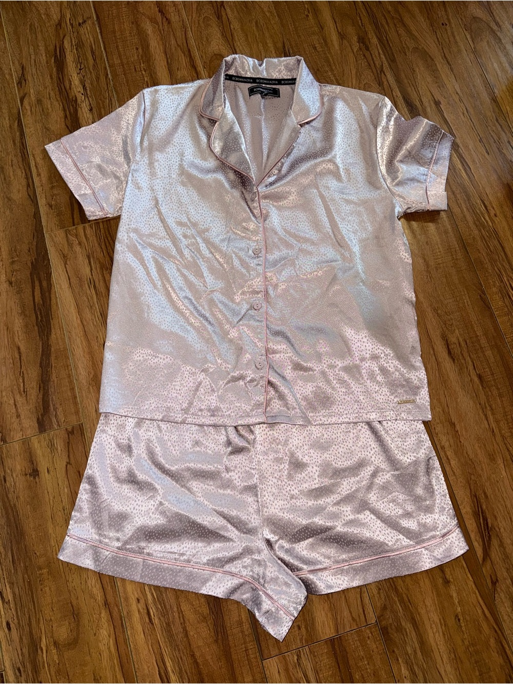BCBGMaxAzria Pink Short Pajama Set